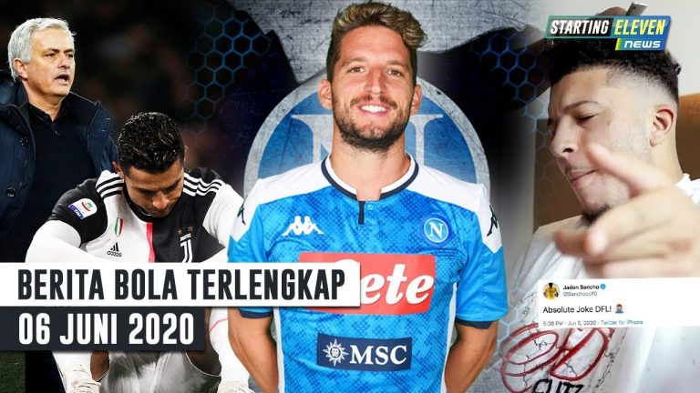 Berita Bola 6 Juni 2020: CR7 Hampir Nangis Karena Mourinho – Mertens Perpanjang Kontrak – Sancho Di Denda Karena Potong Rambut