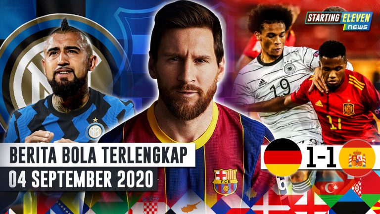 Berita Bola 4 September : Messi 90% Bertahan Di Barca – Arturo Vidal Ke Inter Milan – Jerman IMBANG Lawan Spanyol