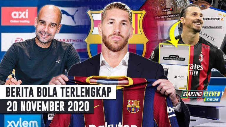 Berita Bola 20 November 2020: Ramos Ke Barca – Zlatan Bagi-Bagi PS 5 – Guardiola Perpanjang Kontrak