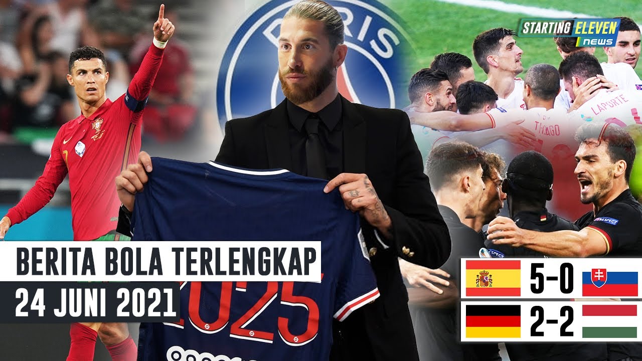 CR7 Samai Rekor Ali Daei - Ramos Terima Tawaran PSG - Spanyol Menggila, Jerman Lolos Dramatis