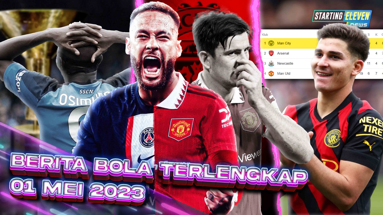 Neymar ke MU, Maguire Tinggalkan Old Trafford - Napoli BATAL Juara - RAME! City KUDETA Arsenal