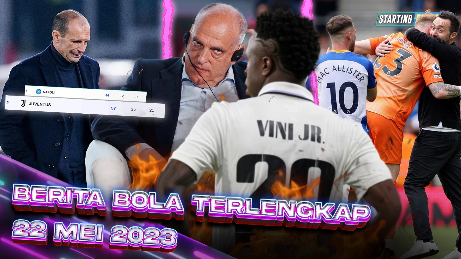 PERANG Vini Jr & Ketua La Liga - Juventus Dikurangi 12 Poin? - Brighton Catat Sejarah