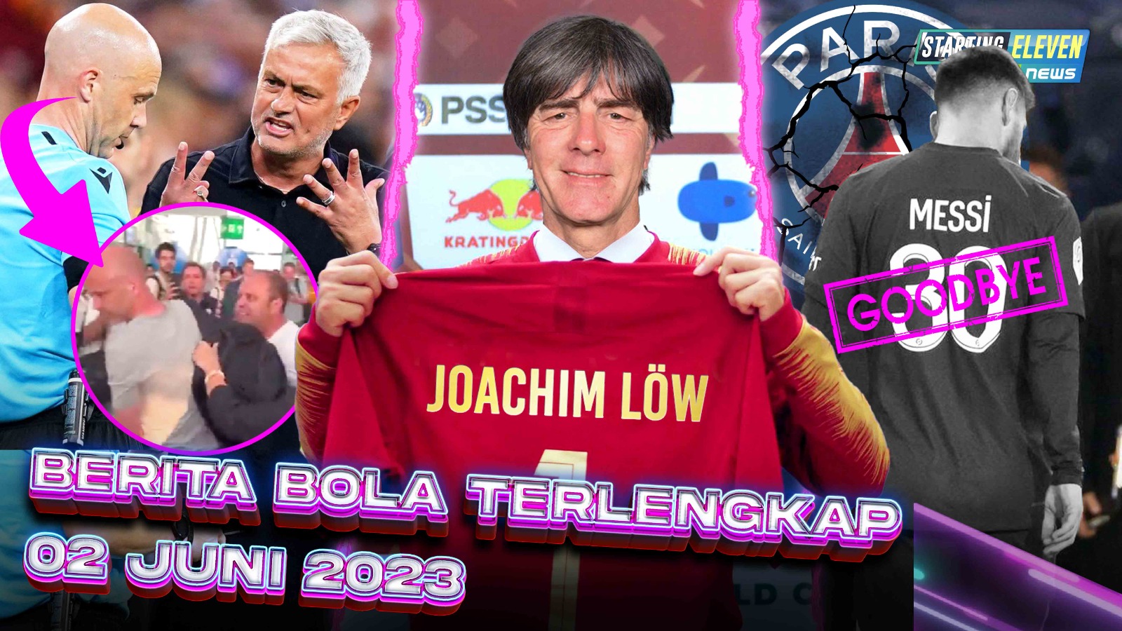 KOMPAK! Mou dan Fans Roma Amuk Wasit - RESMI! Messi Tinggalkan PSG - Low Gantikan STY?