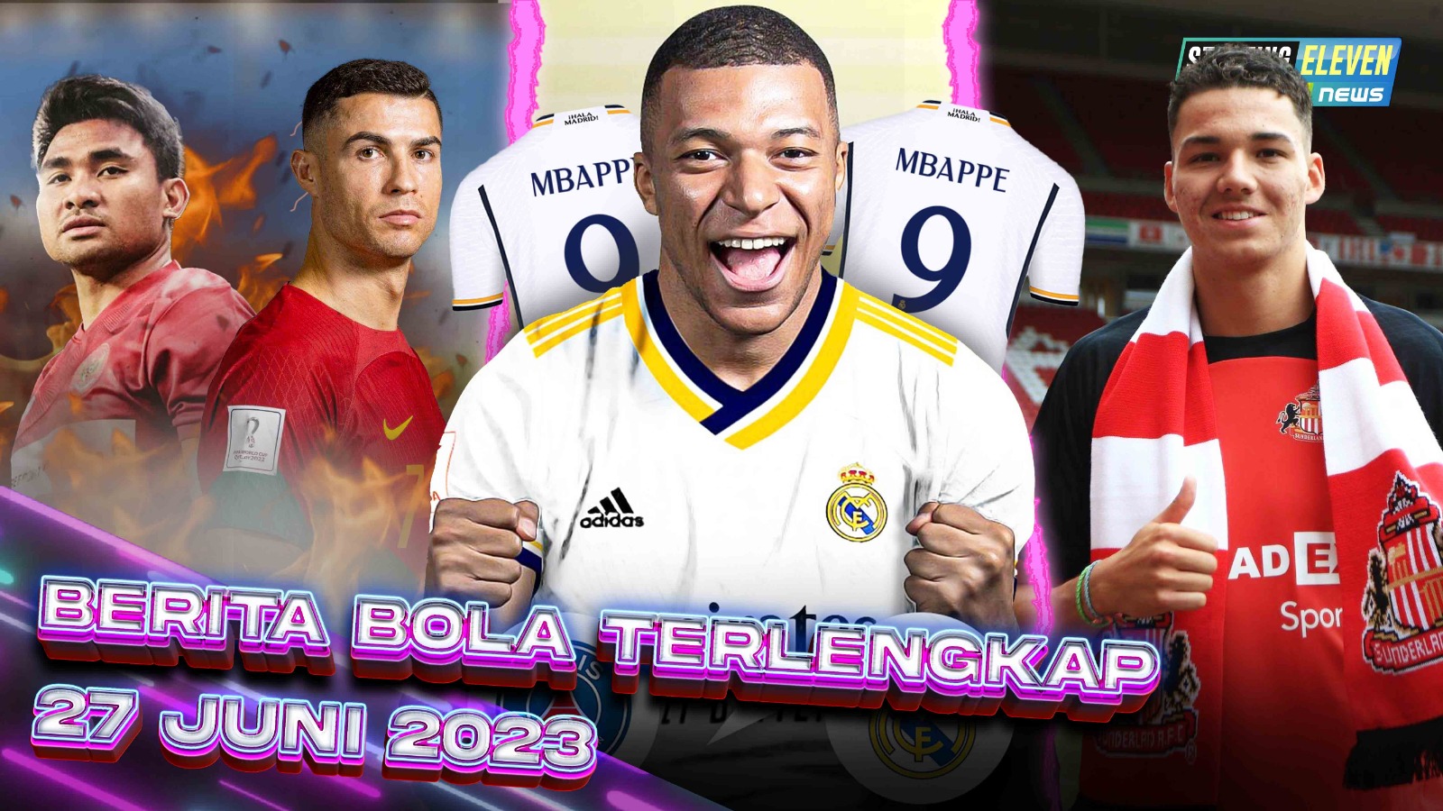 Timnas Indonesia Tantang Portugal - Keturunan Indo Gabung Sunderland - No 9 Benzema untuk Mbappe