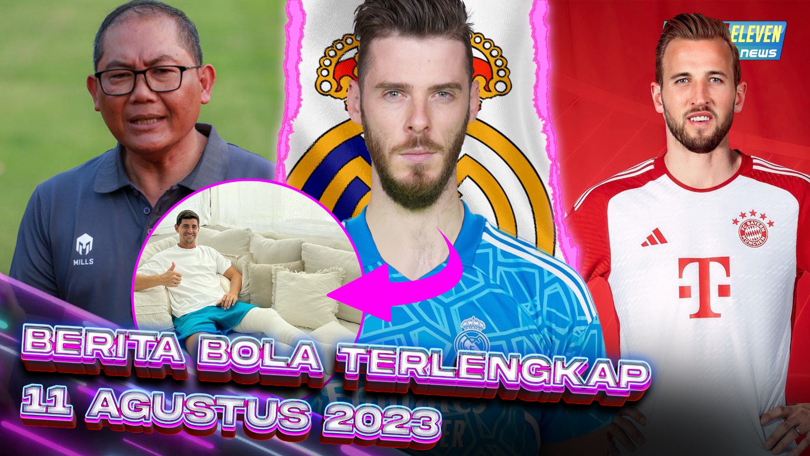 Courtois CEDERA, Madrid Rekrut De Gea? - DEAL! Kane ke Bayern - Manajer Timnas NGAMUK