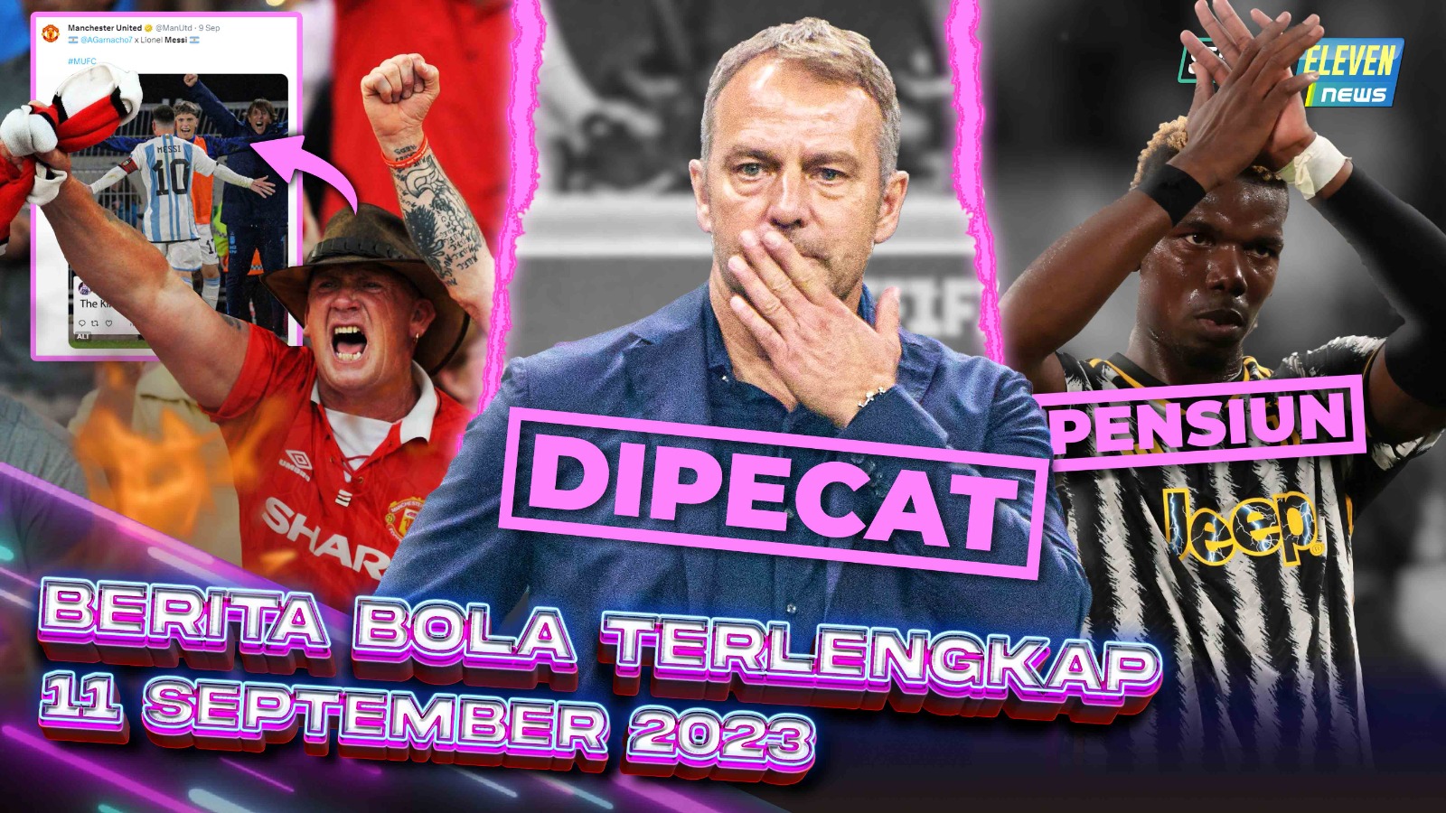 MU Posting Foto Messi, Fans CR7 Ngamuk - Hansi Flick DIPECAT - Kejutan! Pogba PENSIUN