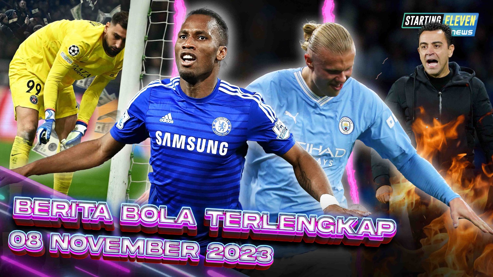 Xavi Murka Barca Kalah - Donnarumma Dilempar UANG PALSU - Haaland COSPLAY Drogba