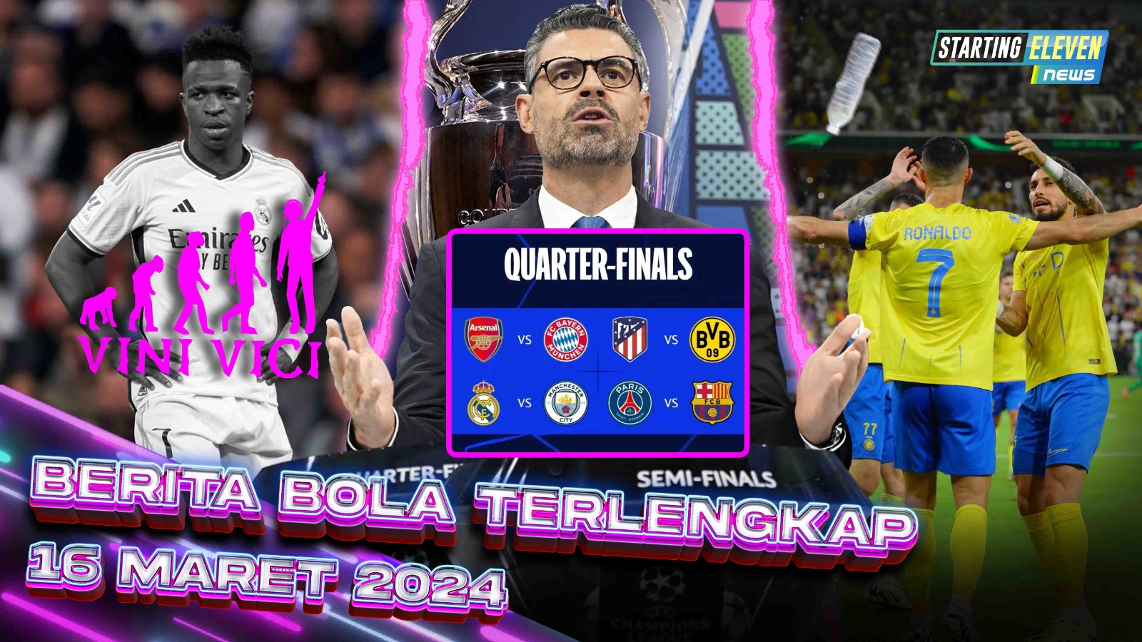 Hasil Drawing Liga Champions - Ronaldo DILEMPARI Botol - Vini Jr DIRASISI Real Madrid