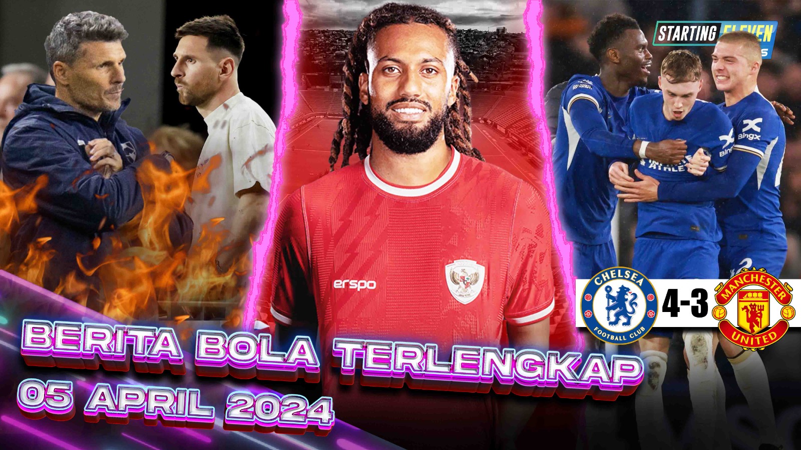 Cuma SEMENIT! Chelsea SIKAT MU - Bek EPL Bela Timnas Indonesia? - Miami KALAH, Messi GELUT